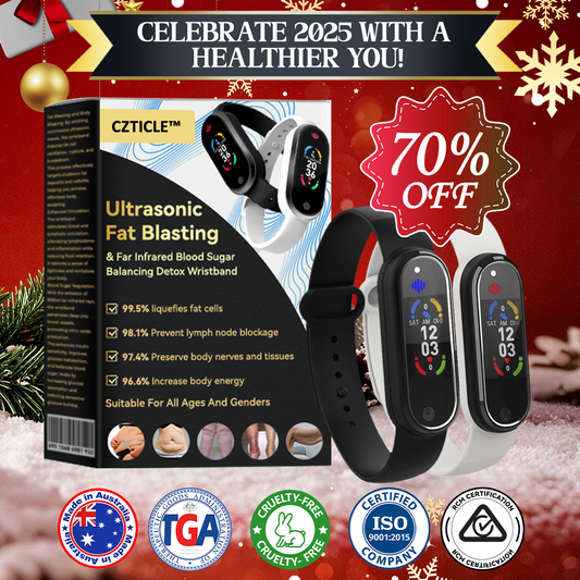 CZTICLE™ Ultrasonic Fat Blasting & Far Infrared Blood Sugar Balancing Detox Wristband(👩‍🔬Recommended by PlasticSurgeons)